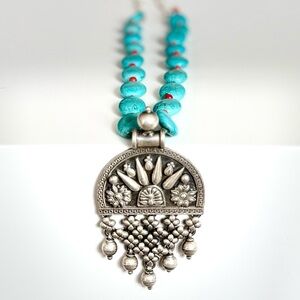 Artisan Silver and Turquoise Necklace